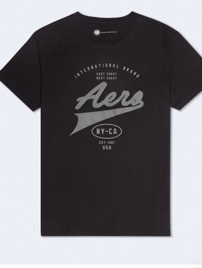 Aeropostale T-shirt  Black Short-Sleeve 'Aero' Graphic Tee 6281 007